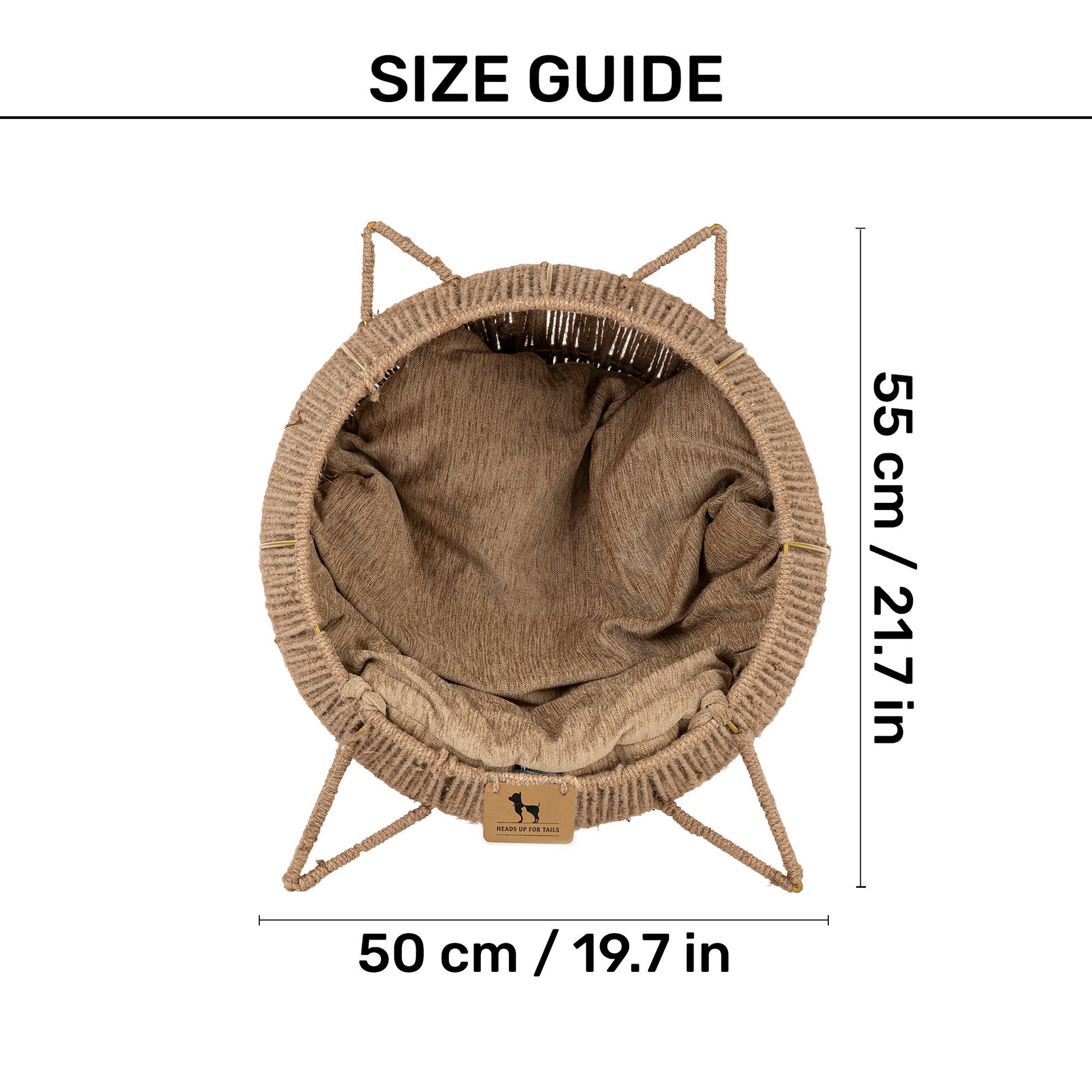 HUFT Feline Rest Chair With Cushion For Cat - Brown - Heads Up For Tails