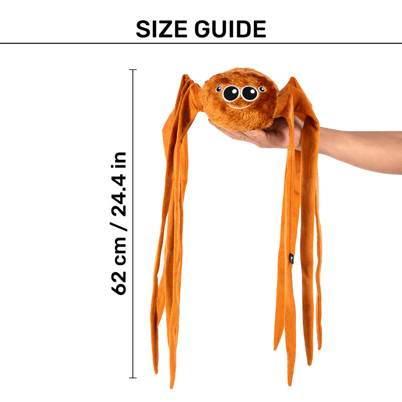 HUFT Webby Long-Legs Plush Toy For Dog - Brown - Heads Up For Tails
