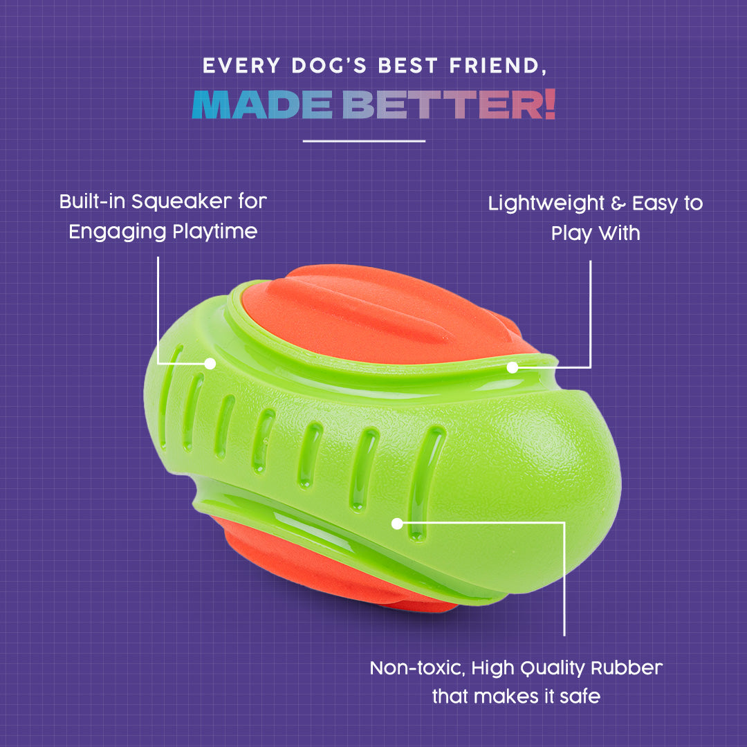 Dash Dog Sprinter Fetch Toy For Dog - Green & Orange - L - Heads Up For Tails