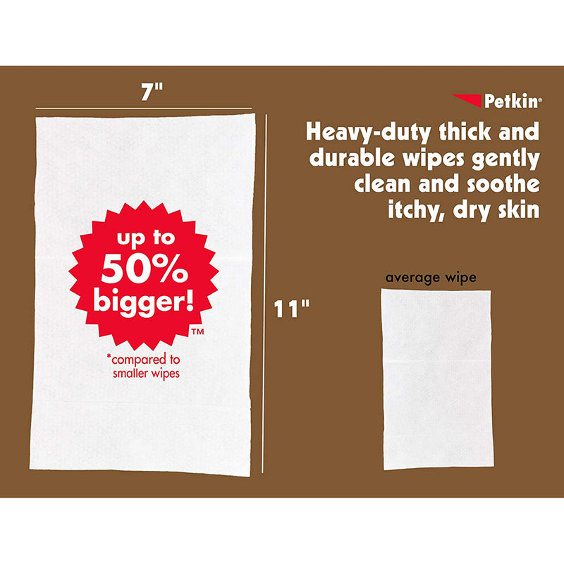 Big n' Thick Oatmeal Pet Wipes For Dogs & Cats - 100 Pieces - Heads Up For Tails