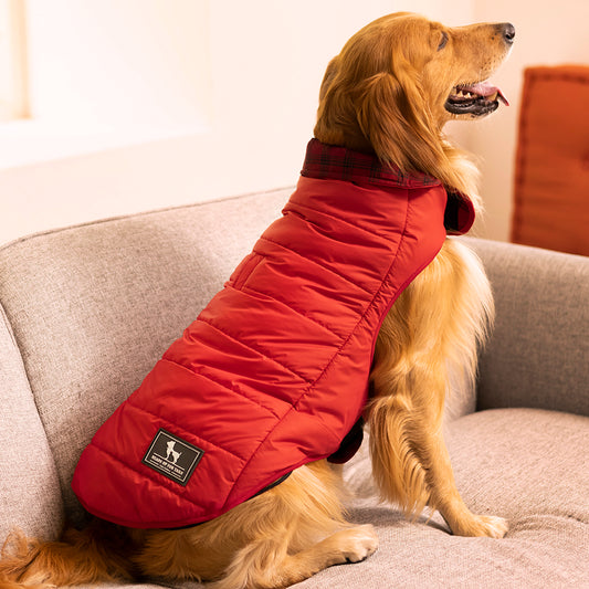 HUFT Reversible Dog Jacket - Red-1