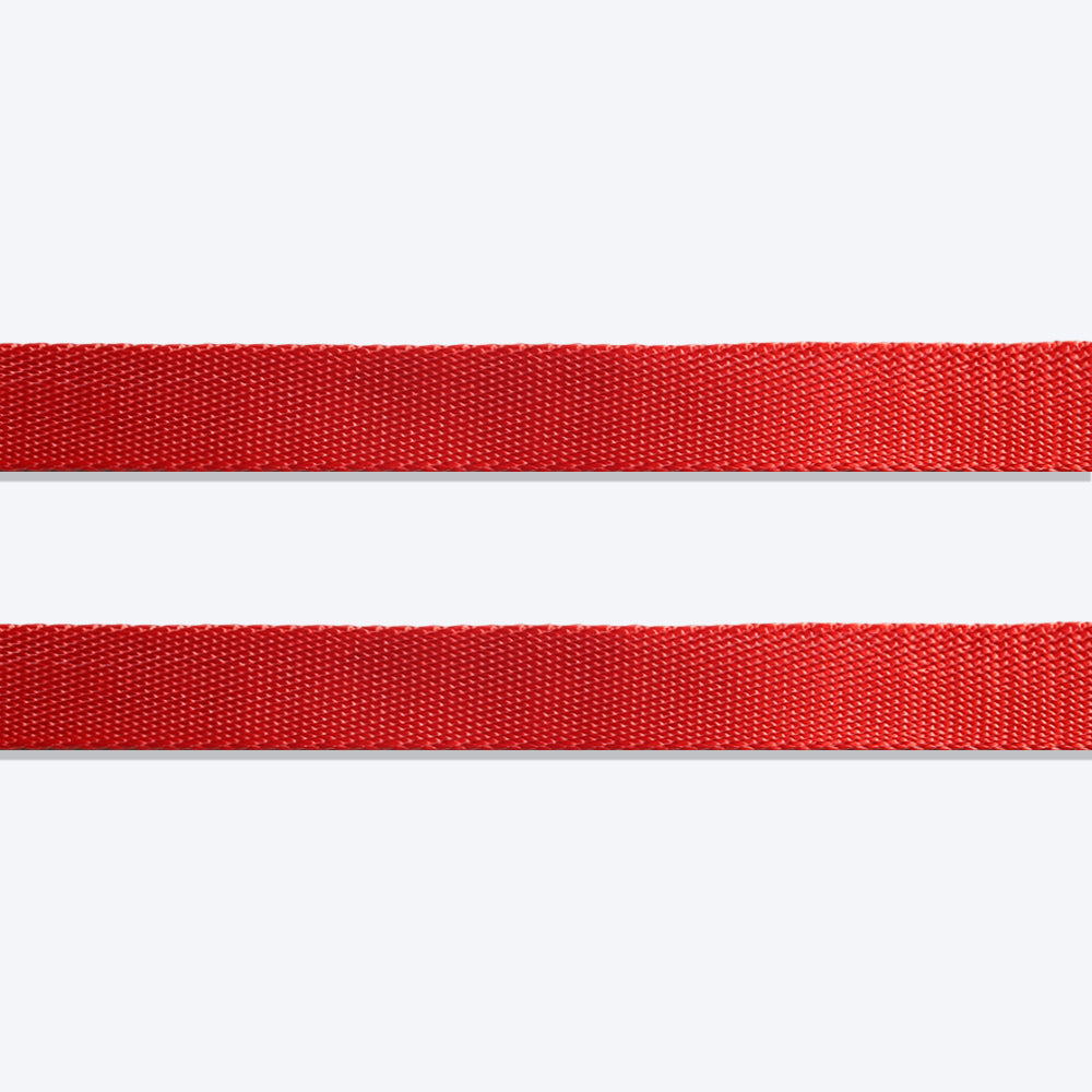 HUFT Classic Nylon Dog Leash - Red (Can be Personalised) - 1.5 m - Heads Up For Tails