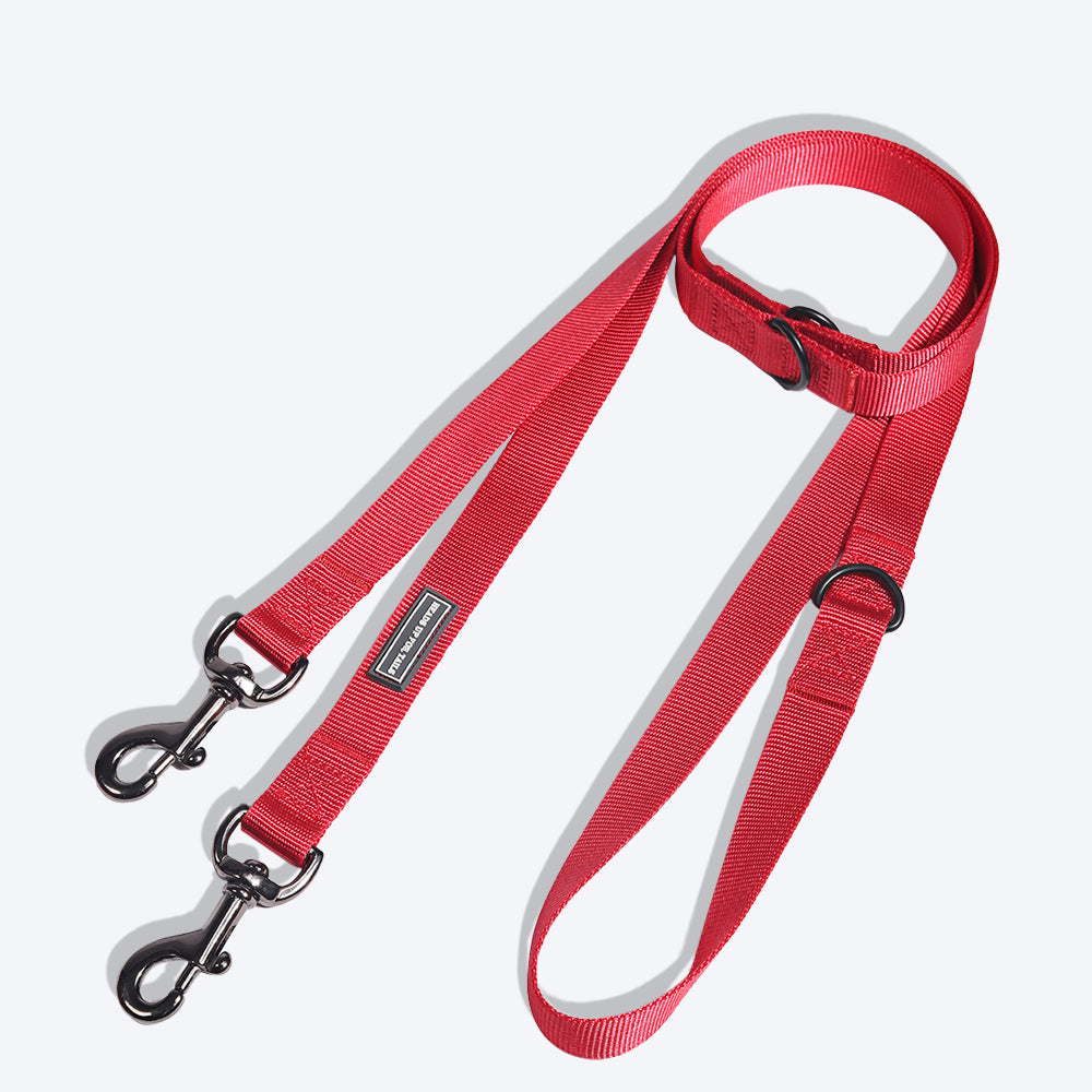 HUFT Multipurpose Leash For Dogs - Red (2.5 metres) - Heads Up For Tails