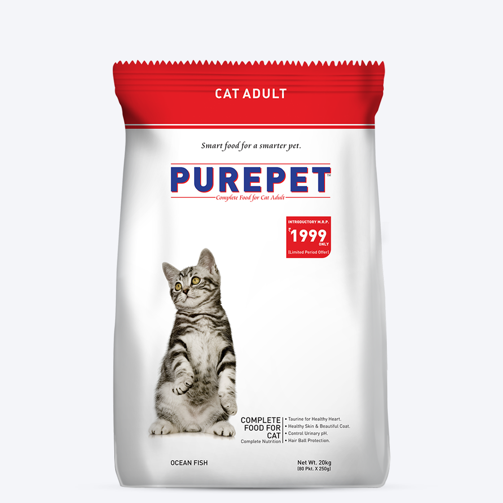 Purepet Ocean Fish Food For Adult Cats - Heads Up For Tails