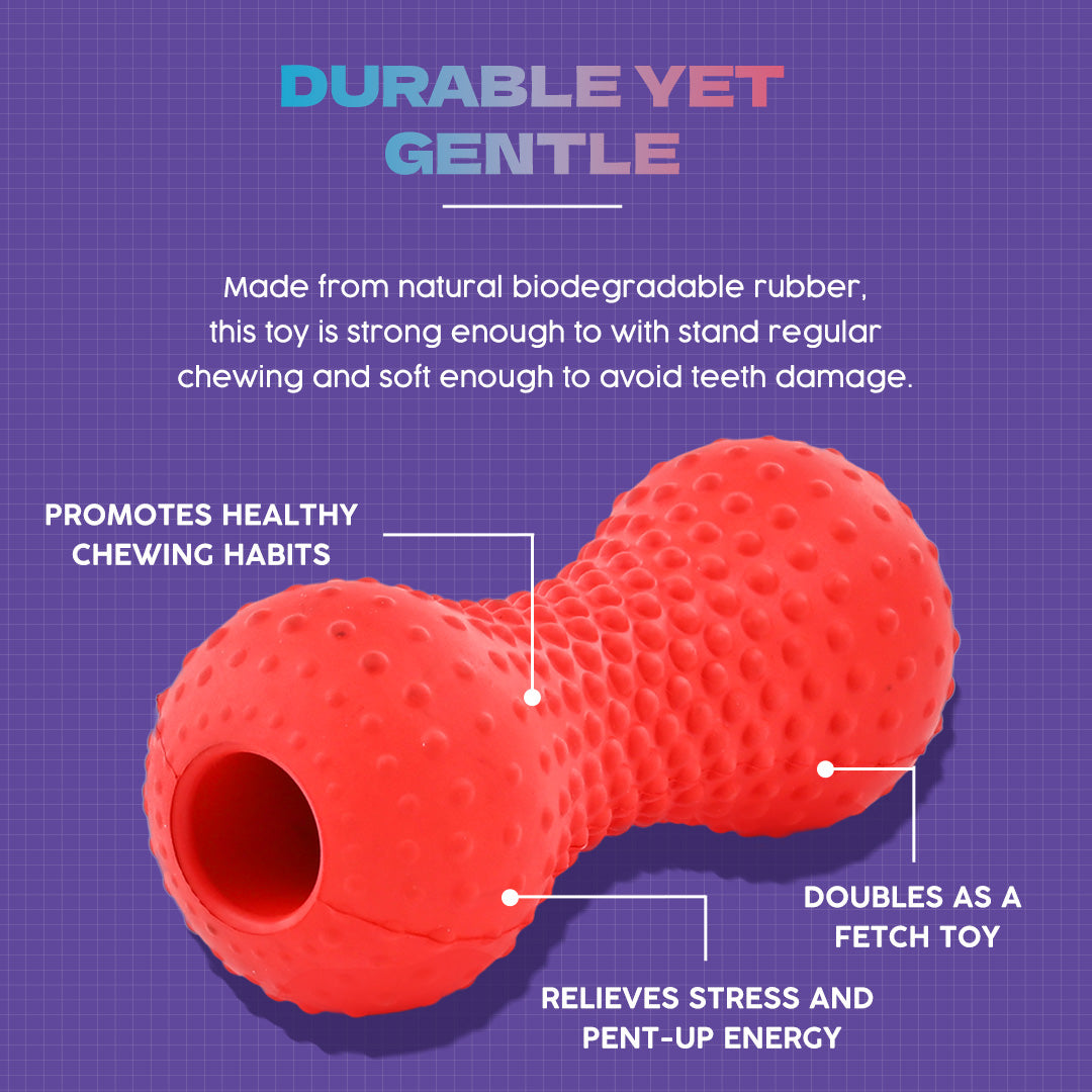 Dash Dog Dumbbell Chew Dog Toy - Red_04