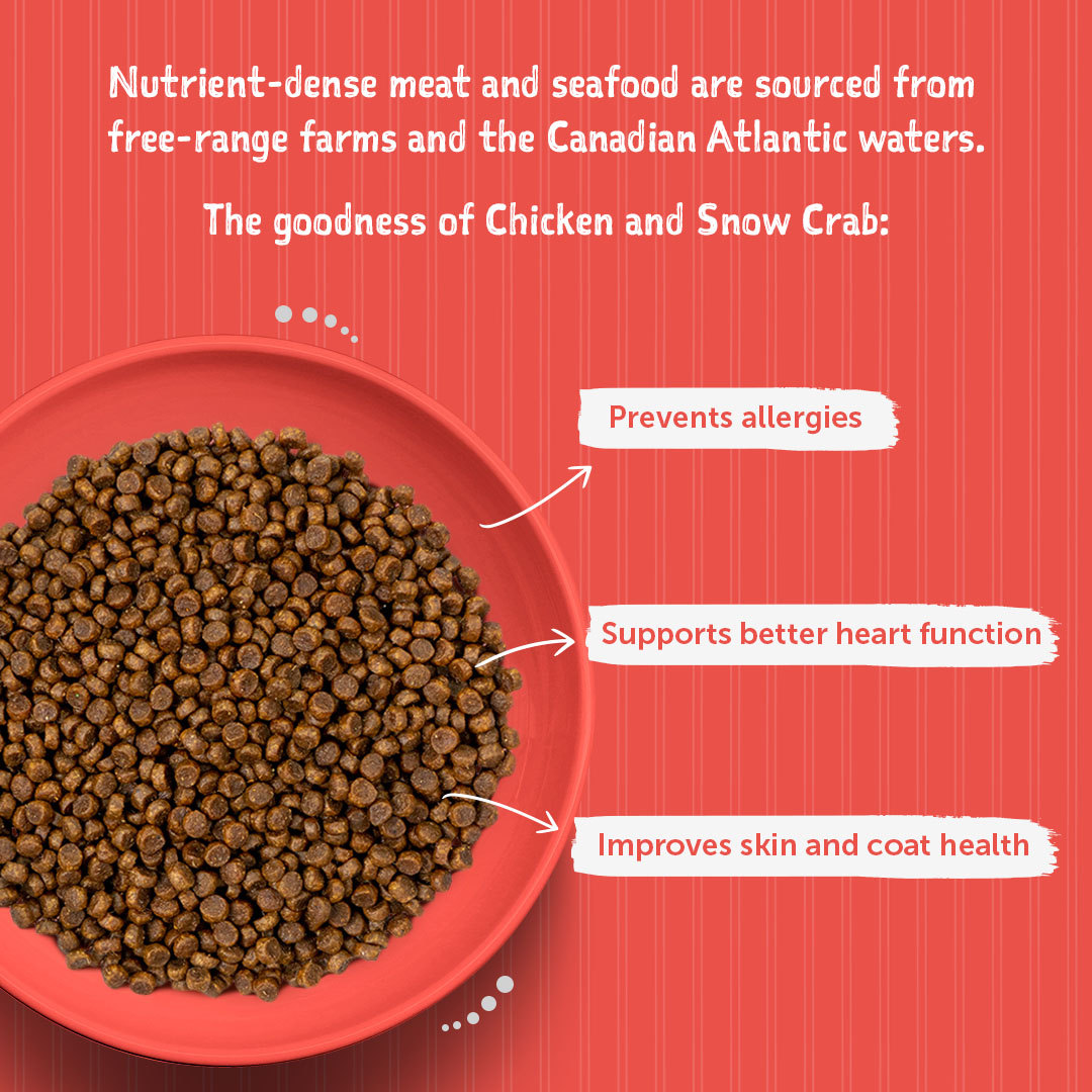 Loveabowl Grain Free Chicken Snow Crab Cat Dry Food Heads Up