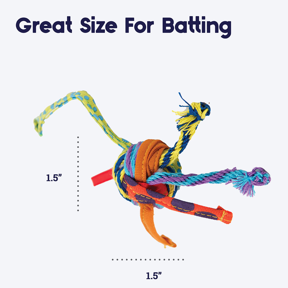 Petstages Tons of Tails Catnip and Dental Health Cat Toy - Heads Up For Tails