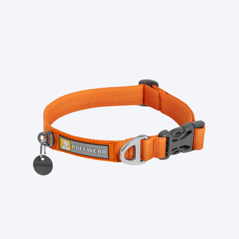 Ruffwear Front Range Dog Collar - Campfire Orange - Heads Up For Tails
