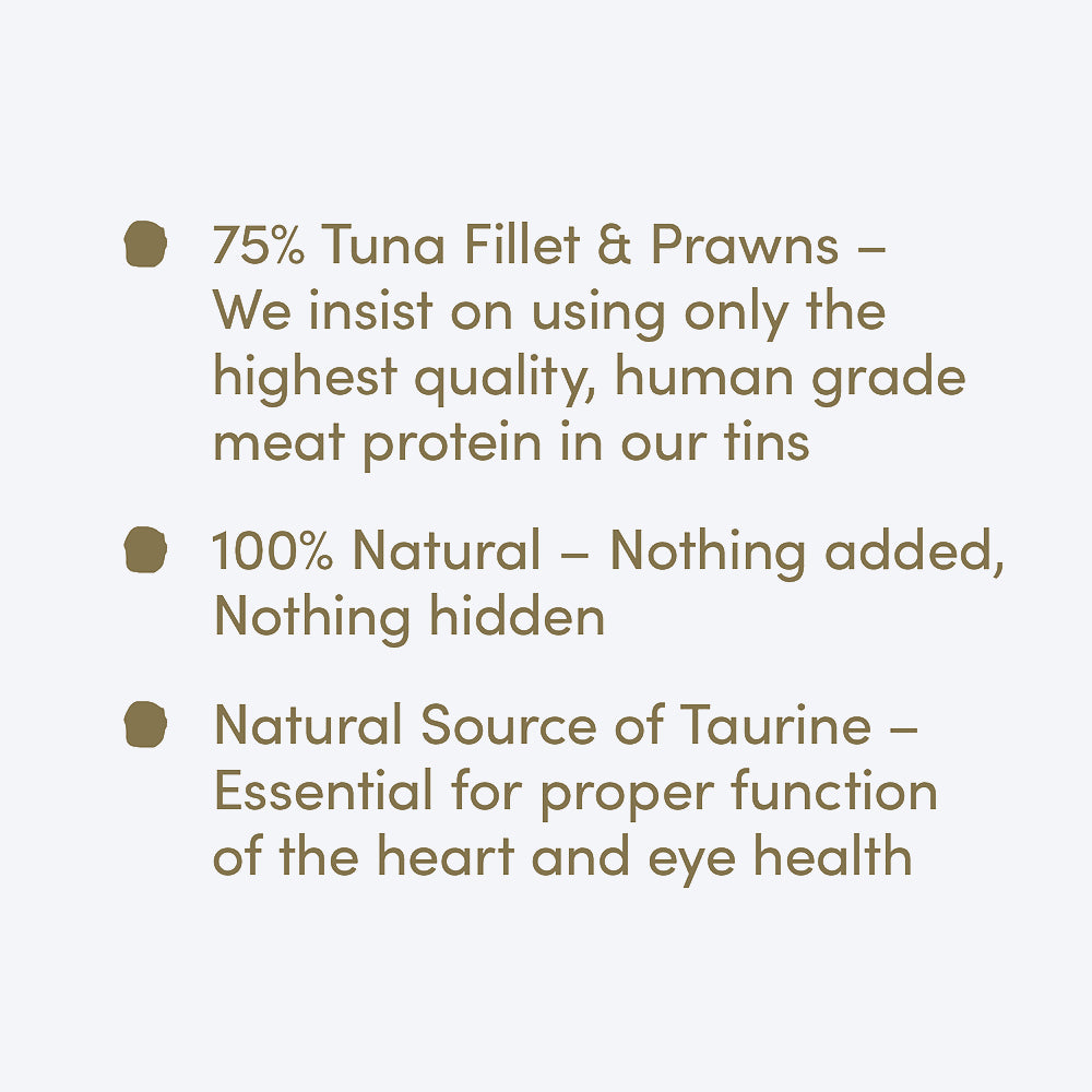 Applaws Natural 75% Tuna Fillet and 23% Prawn Wet Cat Food - 70 g - Heads Up For Tails