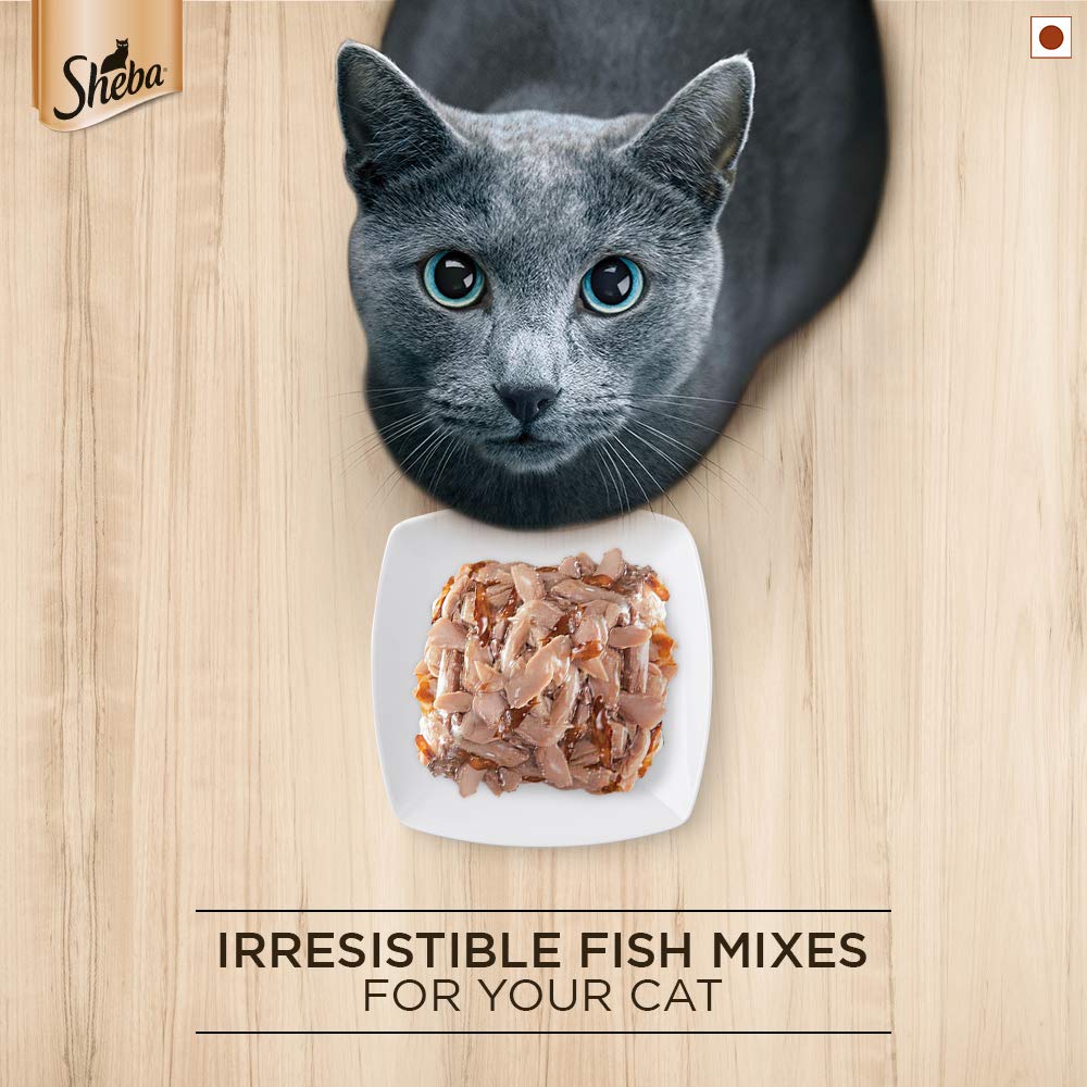 Sheba Fish with Dry Bonito Flake Adult Wet Cat Food - 35 g-6