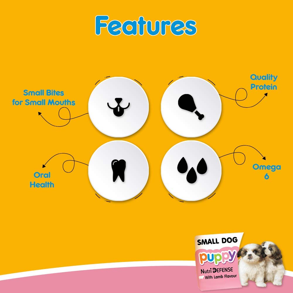 Pedigree Small Breed Dry Puppy Food - Lamb & Milk - Heads Up For Tails