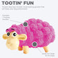 Outward Hound Tootiez Sheep Slide Latex Interactive Dog Toy - Pink - Heads Up For Tails