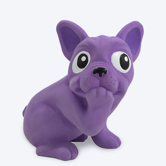 Outward Hound Tootiez Slide Interactive Treat Puzzle Bulldog Toy - Purple - Heads Up For Tails