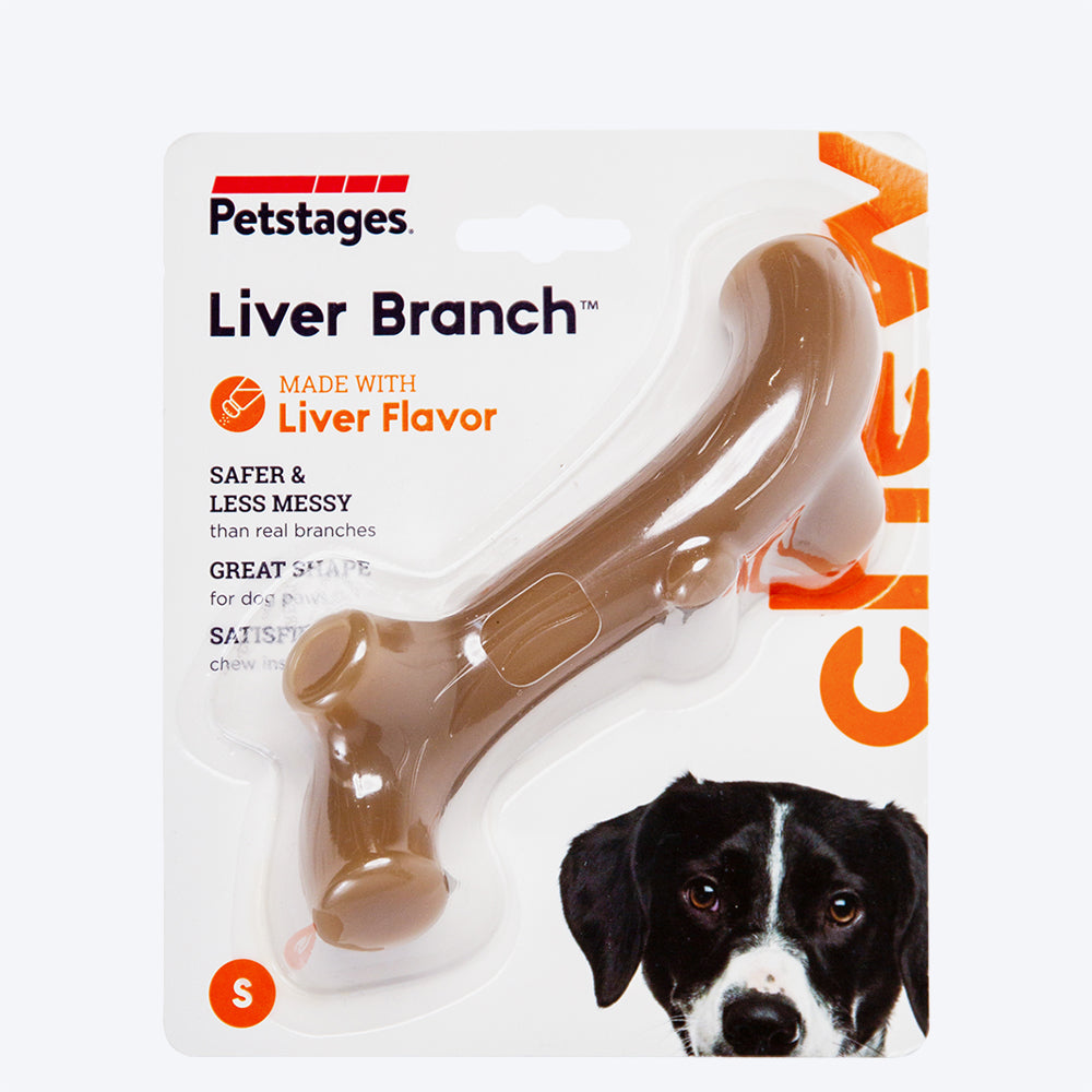 Petstages Liver Branch Dog Chew Toy - Heads Up For Tails