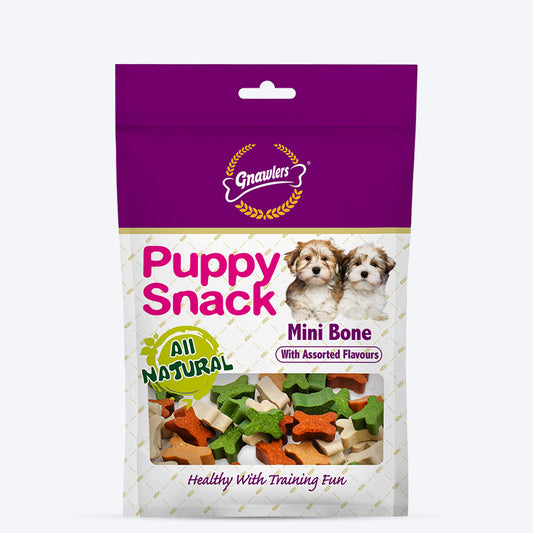 Gnawlers Chicken Snack Mini Bone Treat For Puppy - 250 g - Heads Up For Tails
