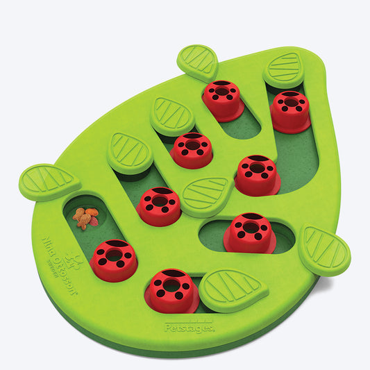 Outward Hound Buggin Out Puzzle Slide Interactive Cat Toy - Green - Heads Up For Tails