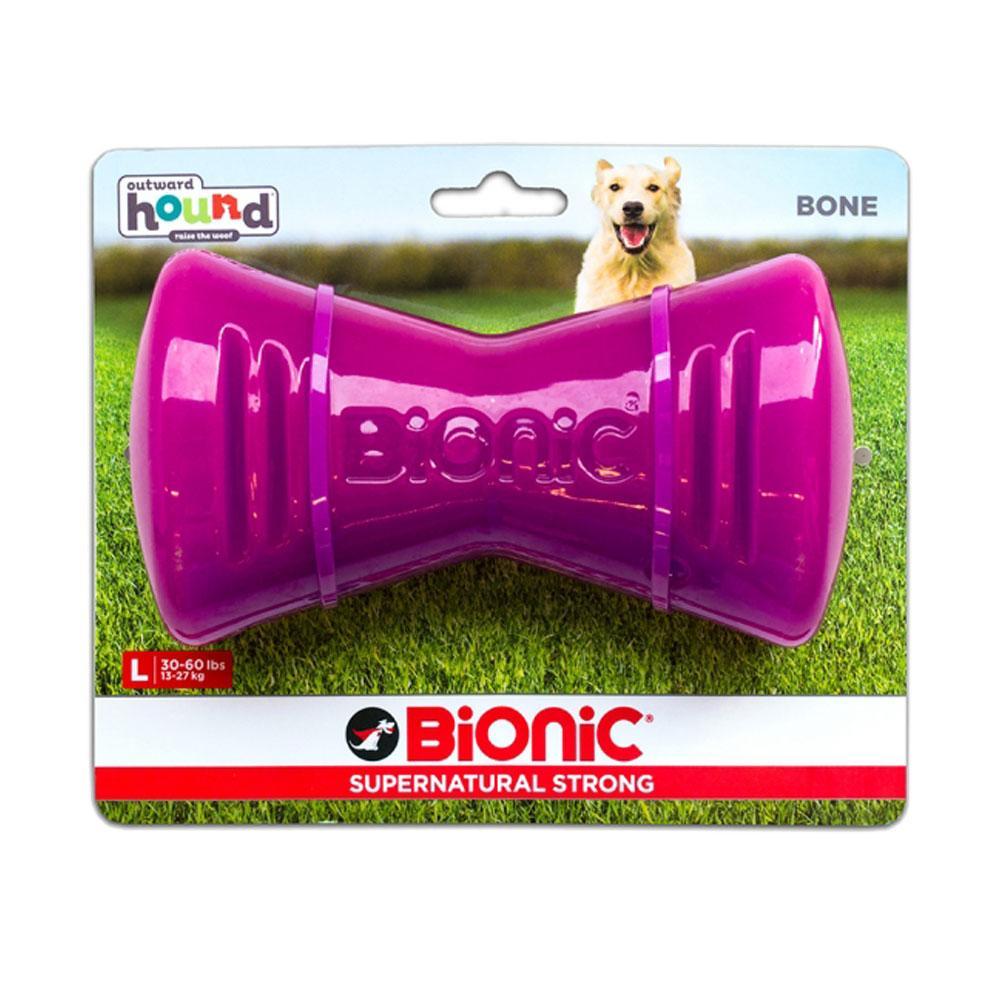 Outward Hound Bionic SS Bone Orange Chew Dog Toy