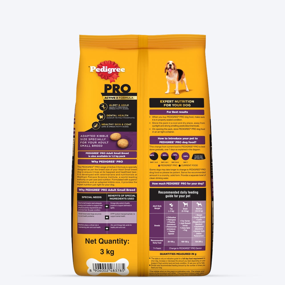 Pedigree dog hotsell food nutritional information