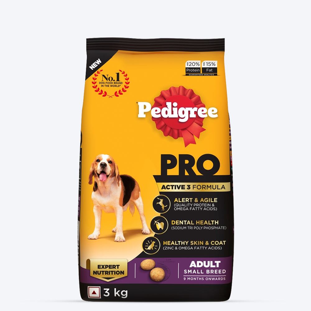 Pedigree PRO Expert Nutrition Adult Small Breed Dogs (9 Months Onwards) Dry Dog Food - Heads Up For Tails