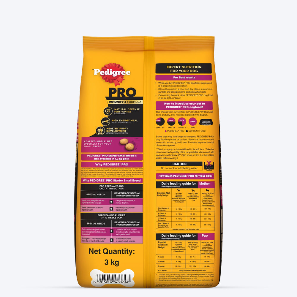 Pedigree PRO Expert Nutrition Lactating/Pregnant Mother & Puppy Starter (3-12 Weeks) Small Breed Dog Dry Food-10
