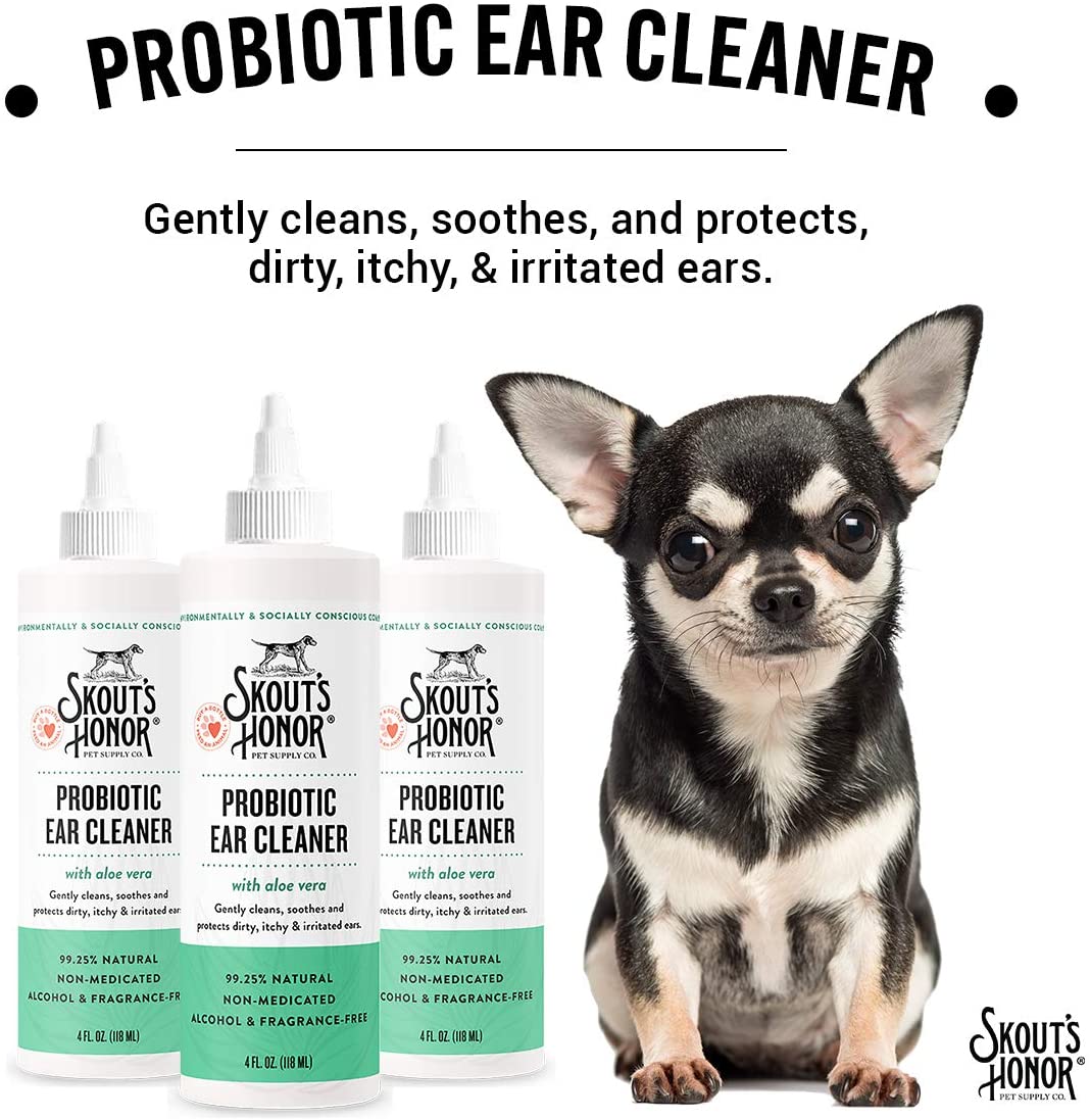 Skout's Honor Probiotic Ear Cleaner for Dogs & Cats - 118 ml - Heads Up For Tails