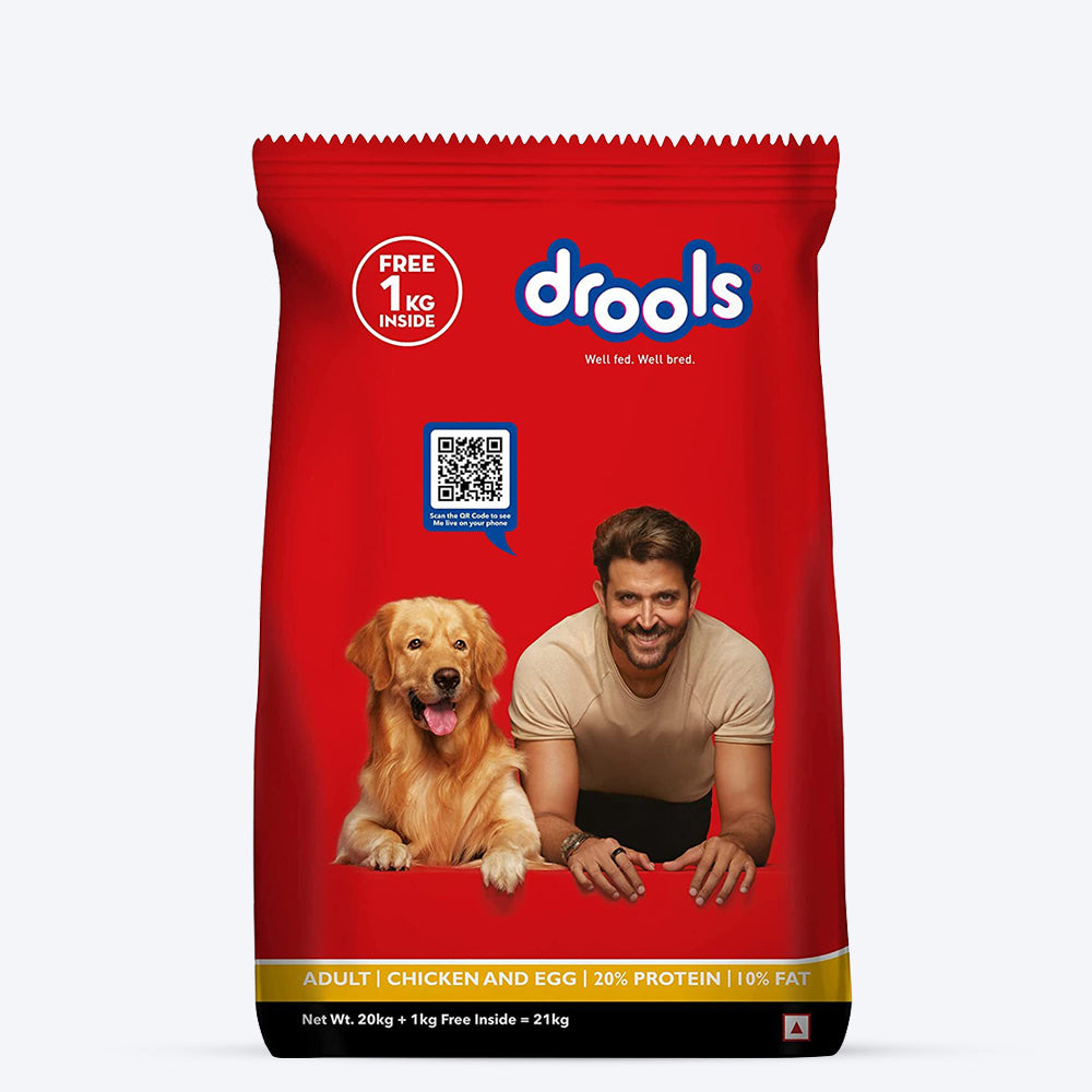 Drools Chicken and Egg Adult Dry Dog Food Heads Up For Tails