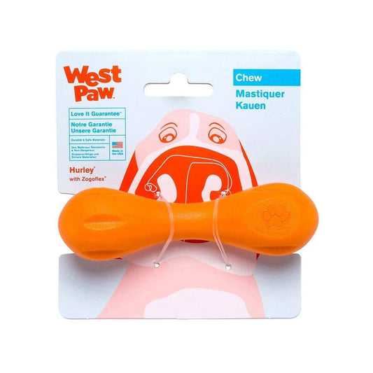 West Paw Zogoflex Hurley Dog Toy XSmall Orange