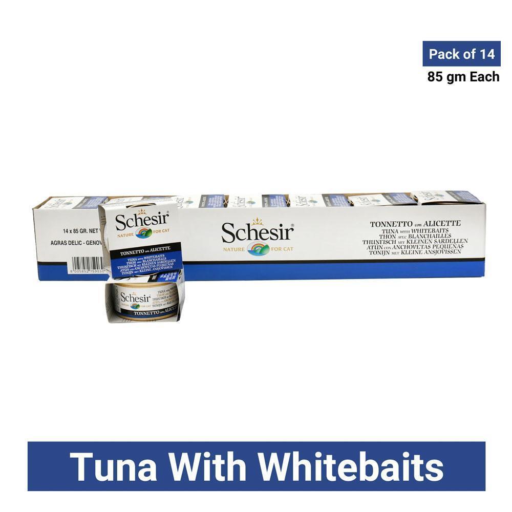 Schesir Wet Cat Food Tuna With Whitebaits 85 gm