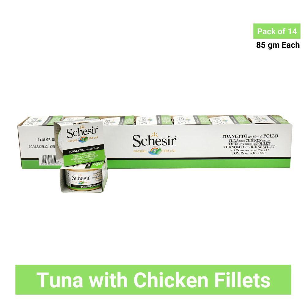 Schesir Wet Cat Food Tuna With Chicken Fillets 85 gm