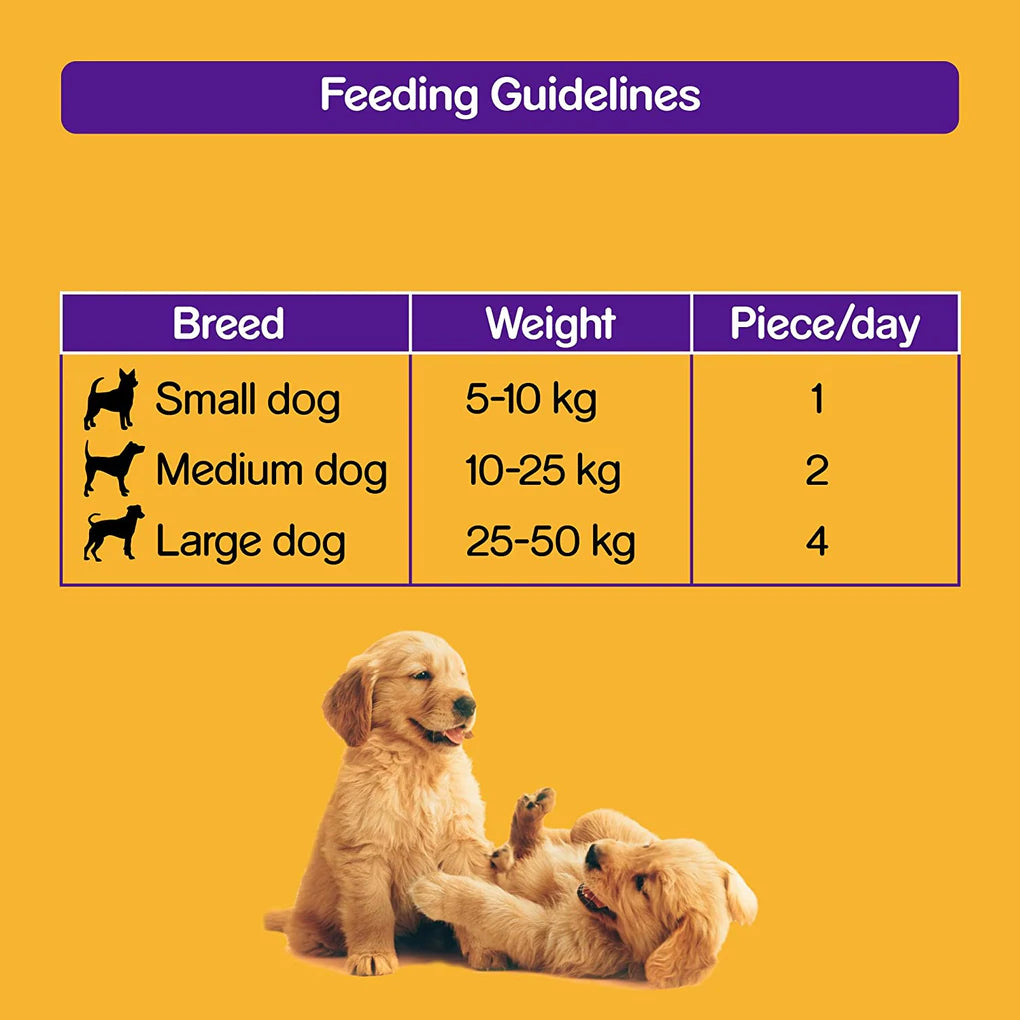 Pedigree dog food 2024 amount to feed