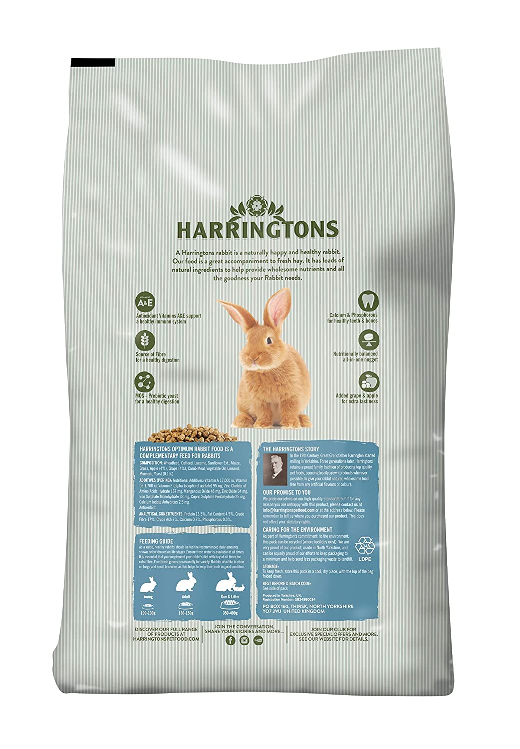 Harringtons Small Animal Optimum Rabbit Food - 2 kg-3