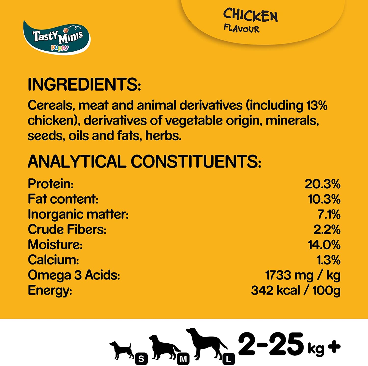 Pedigree Tasty Minis Cubes Puppy Dog Treat - Chicken Flavour 125 g - Heads Up For Tails