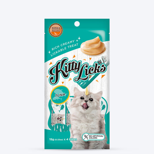 Rena's Recipe Kitty Licks Tuna Kitten Treat - 15g X 4 - Heads Up For Tails