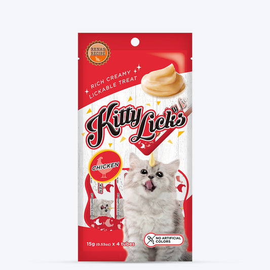 Rena's Recipe Kitty Licks Chicken Cat Treat - 15 g X 4 - Heads Up For Tails