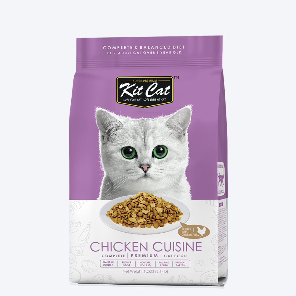 Kit Cat Chicken Cuisine Premium Adult Dry Cat Food - Heads Up For Tails