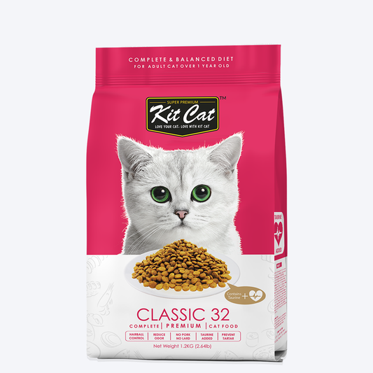 Kit Cat Classic Chicken Premium Adult Dry Cat Food - Heads Up For Tails