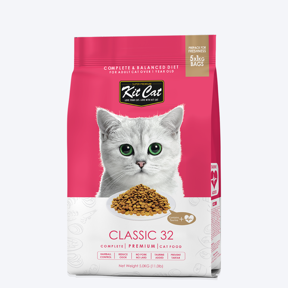 Kit Cat Classic Chicken Premium Adult Dry Cat Food - Heads Up For Tails