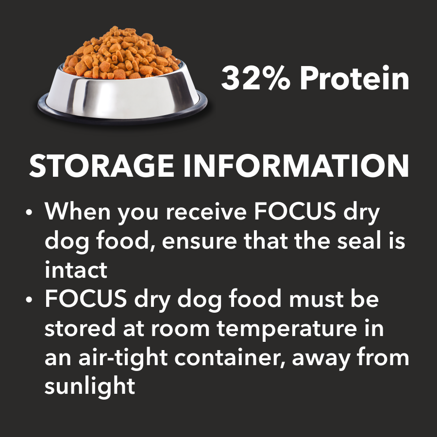 Focus starter dog food sale