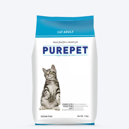 Purepet Ocean Fish Food For Adult Cats - Heads Up For Tails