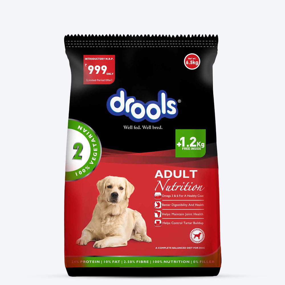 Drools 100% Vegetarian Adult Dry Dog Food - Heads Up For Tails