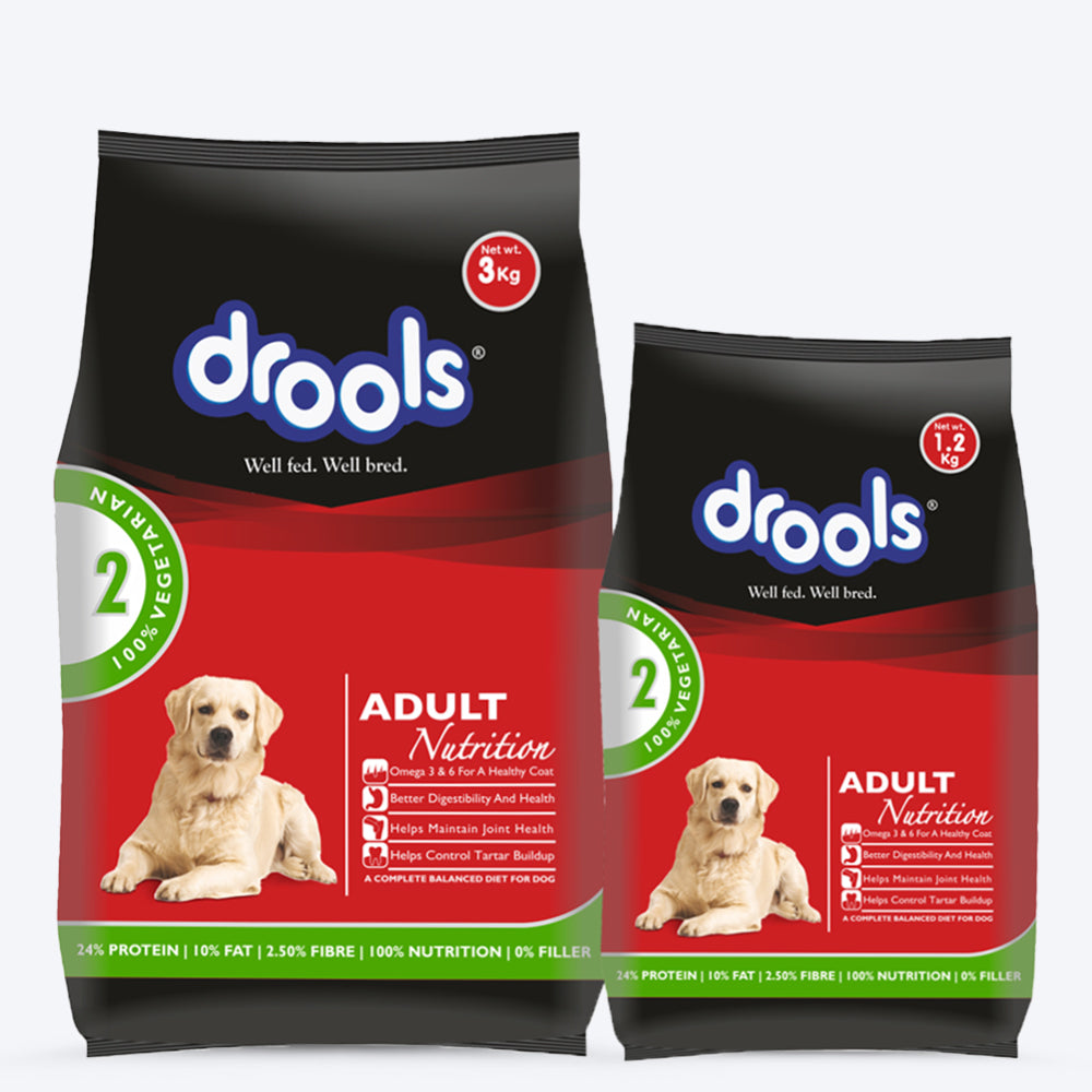 Drools 100% Vegetarian Adult Dry Dog Food - Heads Up For Tails