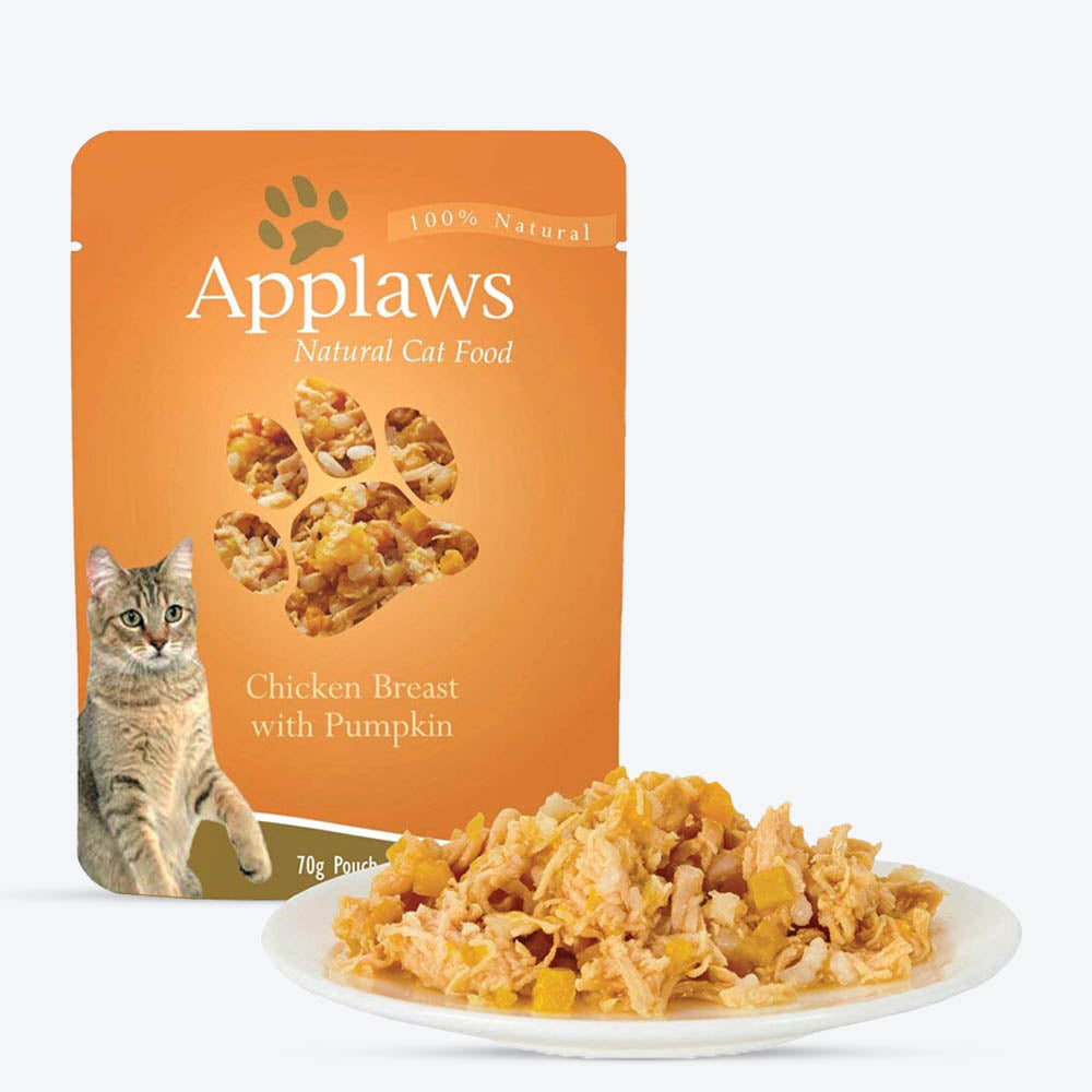 Applaws 75% Chicken Breast with Pumpkin in Broth Natural Wet Cat Food - 70 g - Heads Up For Tails