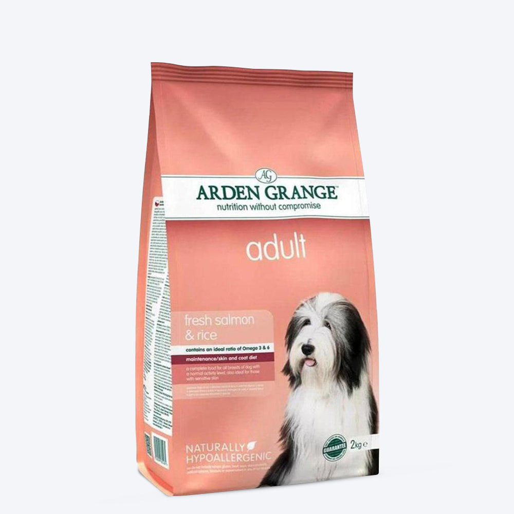 Arden Grange Adult Dry Dog Food - Fresh Salmon & Rice - All Breeds - Heads Up For Tails