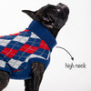 HUFT Argyle Pet Sweater - Red/Blue - Heads Up For Tails