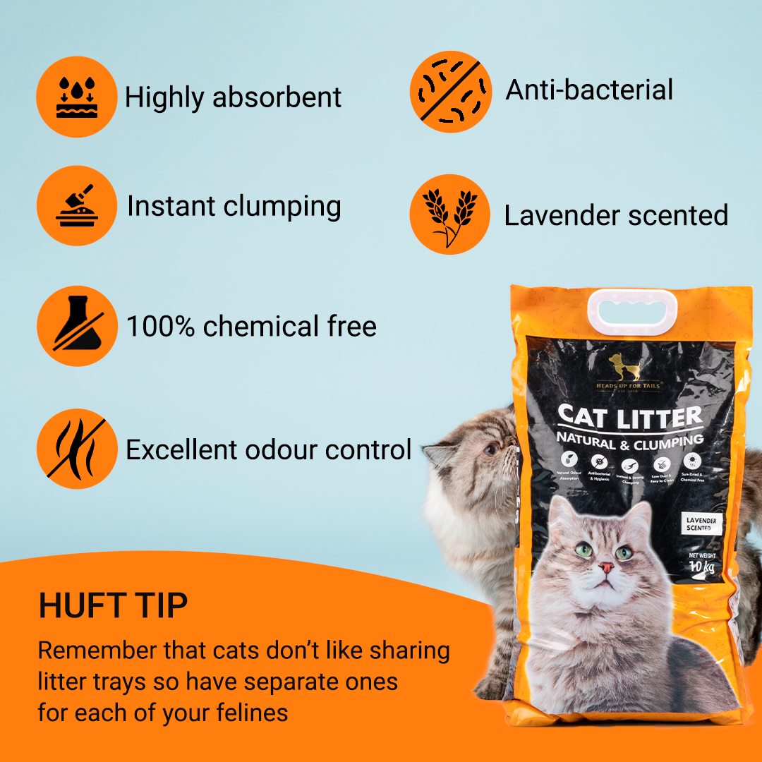 HUFT Cat Litter (Natural & Clumping) - Lavender Scented - 10 kg_03