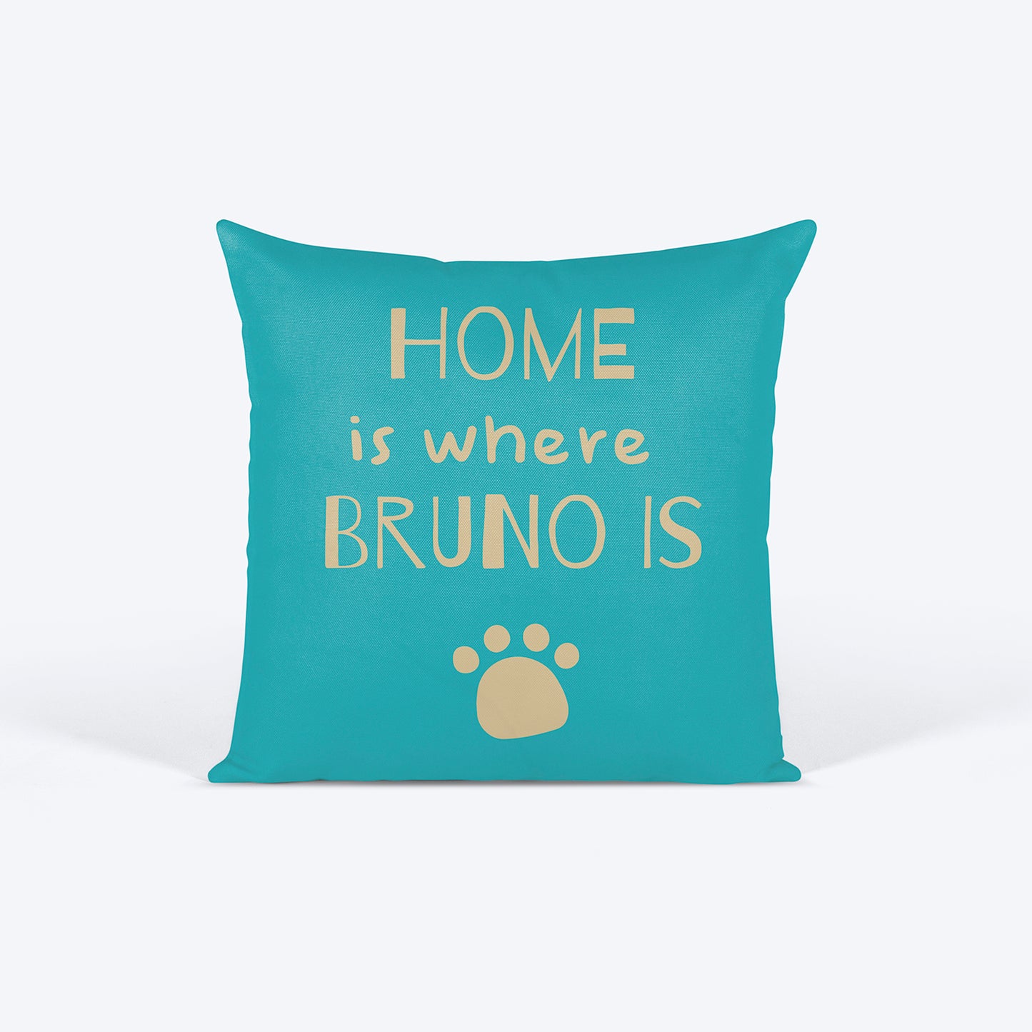 HUFT Home Is Where (Pet Name) Is Personalised Cushion - 12 inches (30 x 30 cm) - Heads Up For Tails