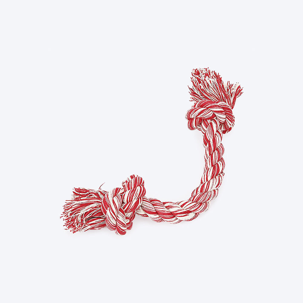 Better Than Basics Dog Rope Toy with Two Knots - Pink - Heads Up For Tails