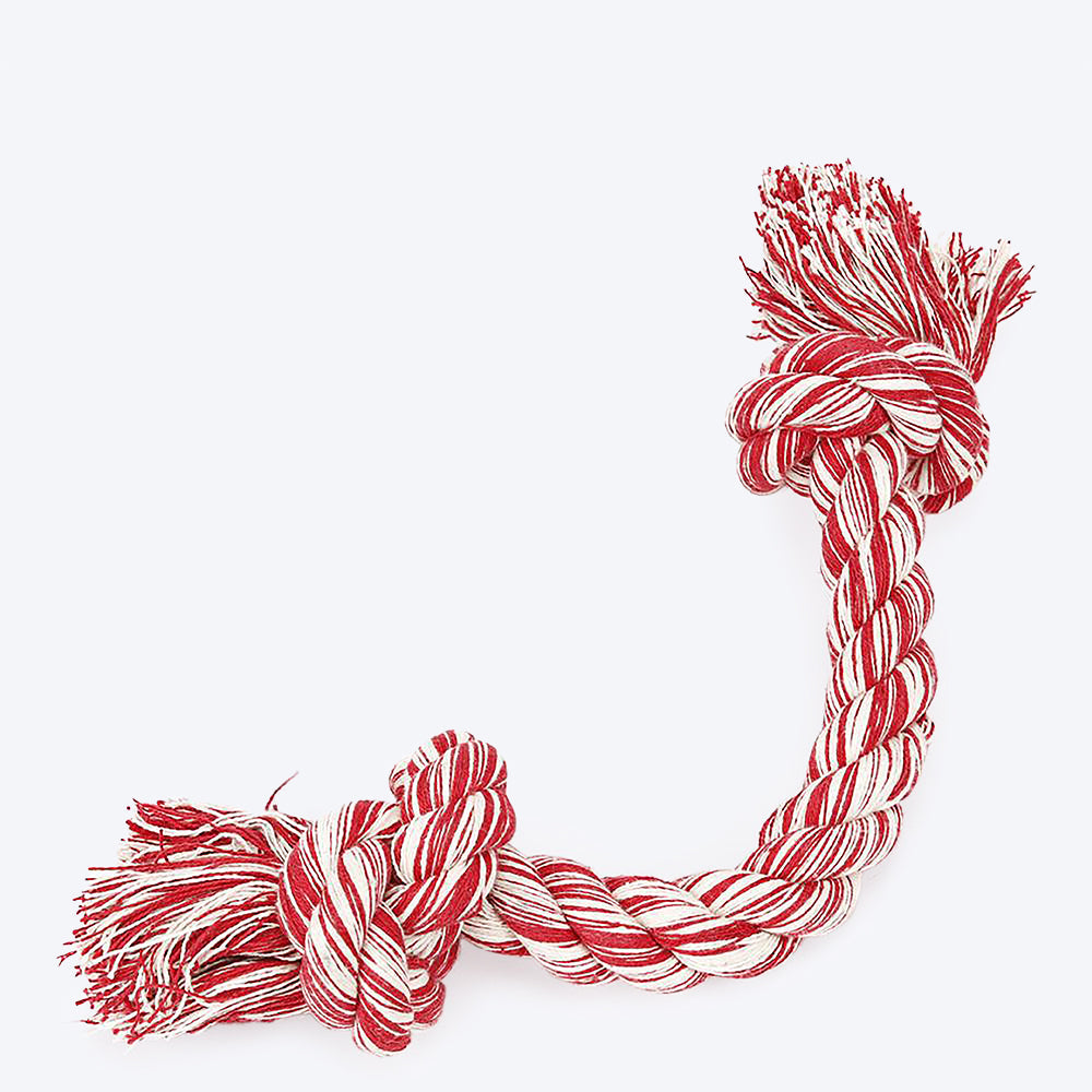 Better Than Basics Dog Rope Toy with Two Knots - Pink - Heads Up For Tails