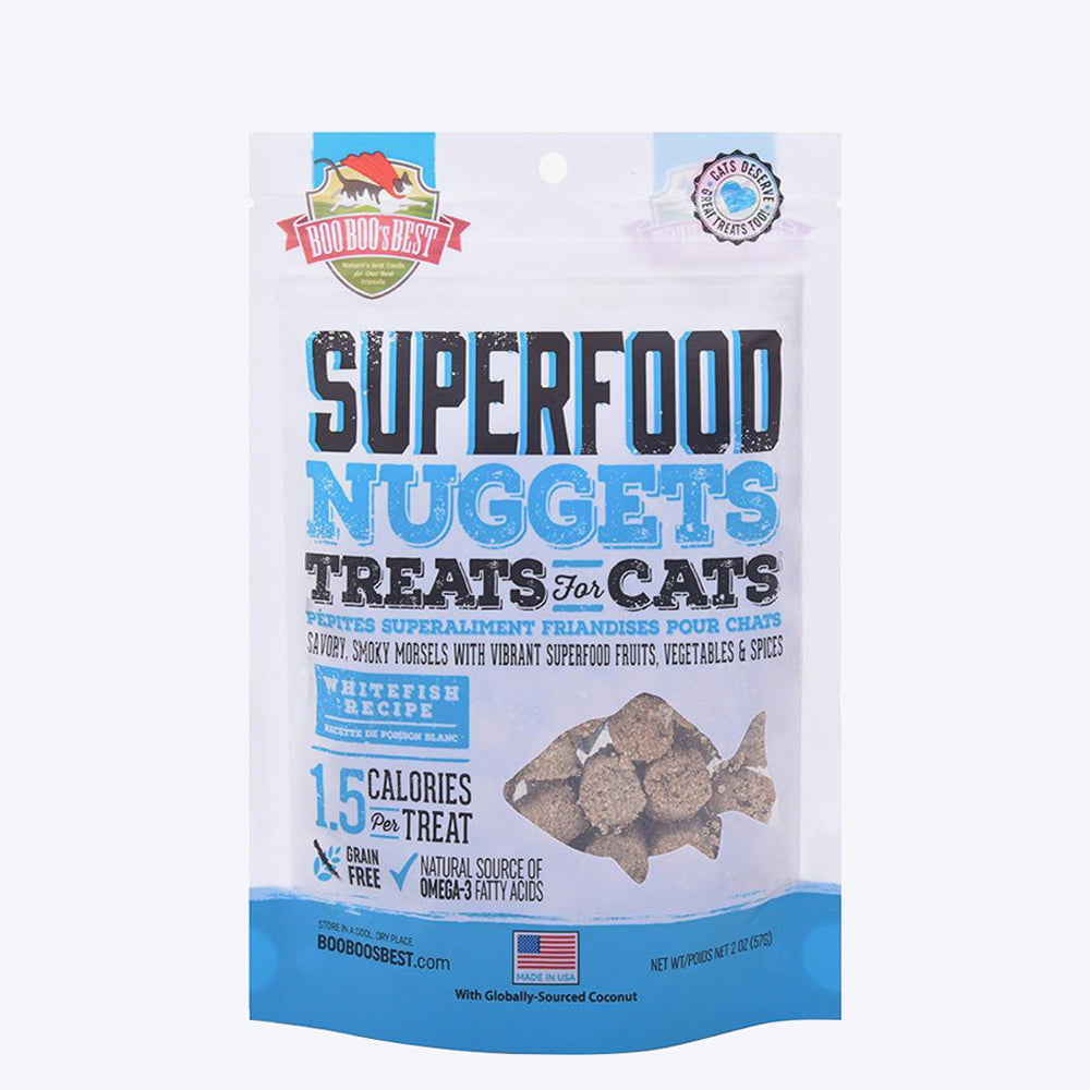 Boo Boo's Best Super Food Nuggets Cat Treats - Whitefish - 57 g1