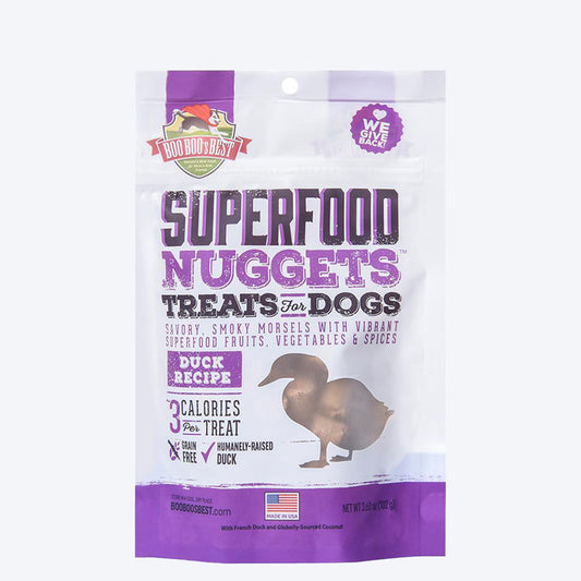 Boo Boo's Best Super Food Nuggets Dog Treats - Duck - 102 g - Heads Up For Tails